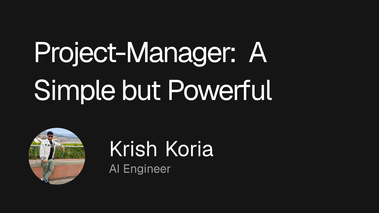 Project-Manager: A Simple but Powerful Project Management Application